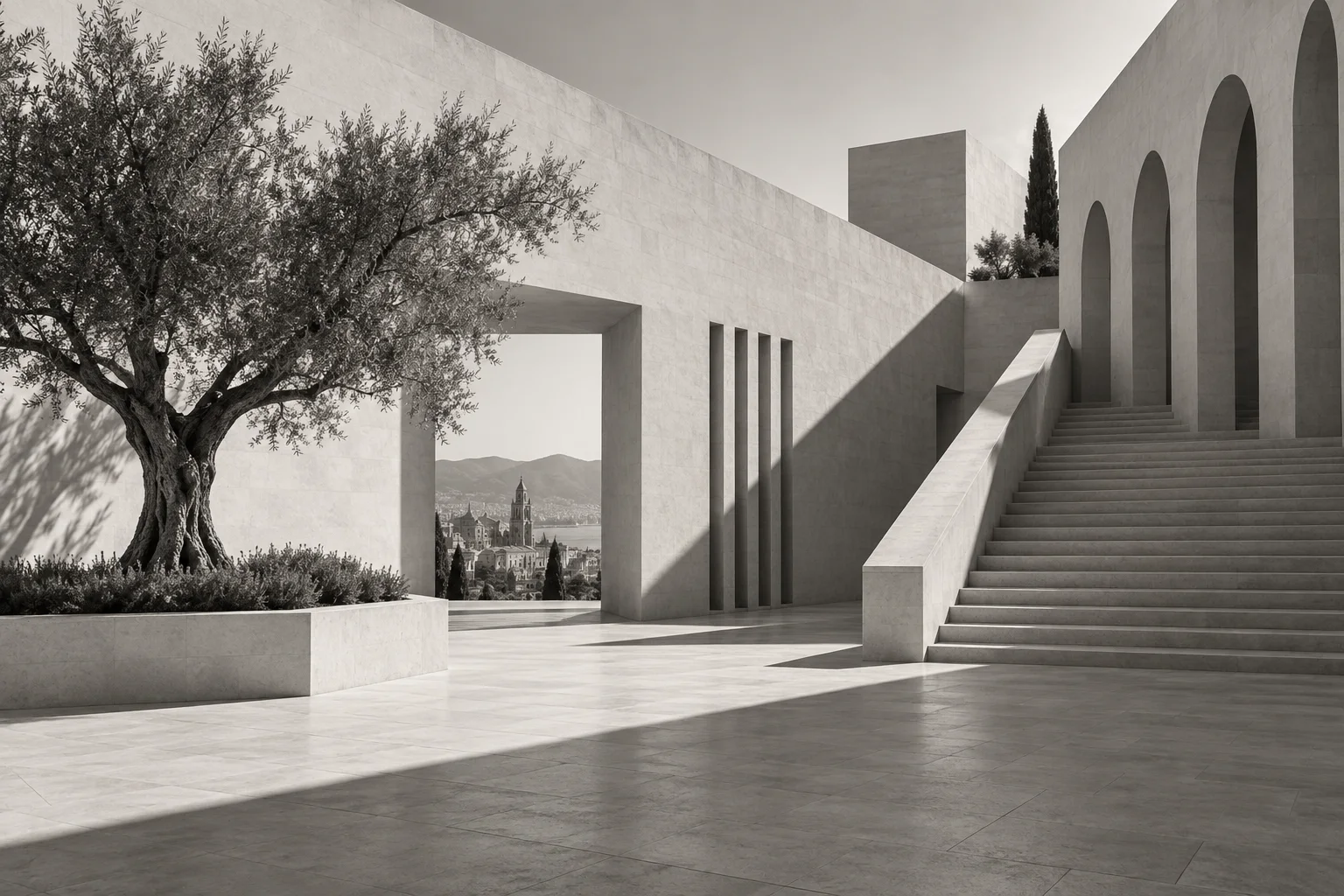 Arquitectura contemporánea del lugar de celebración