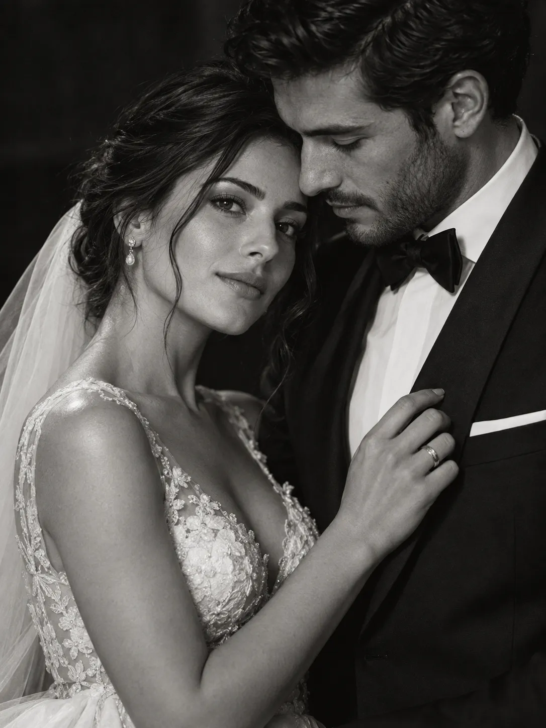 Retrato de pareja en blanco y negro